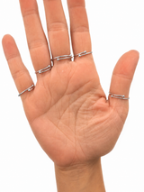 Set anelli 5 Fedine Regolabili con Pietre