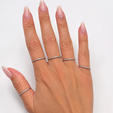 Set anelli 5 Fedine Regolabili con Pietre