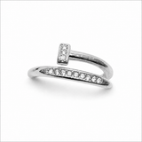 Anello Chiodo Regolabile con Zirconi
