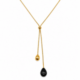 Collana lunga regolabile con pietra