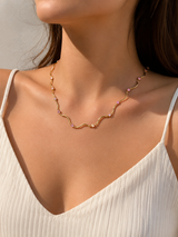 Collana onde colorata