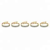 Set anelli 5 Fedine Regolabili con Pietre
