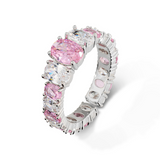 ANELLO REGOLABILE PIETRE ALTERNATE ZIRCONI