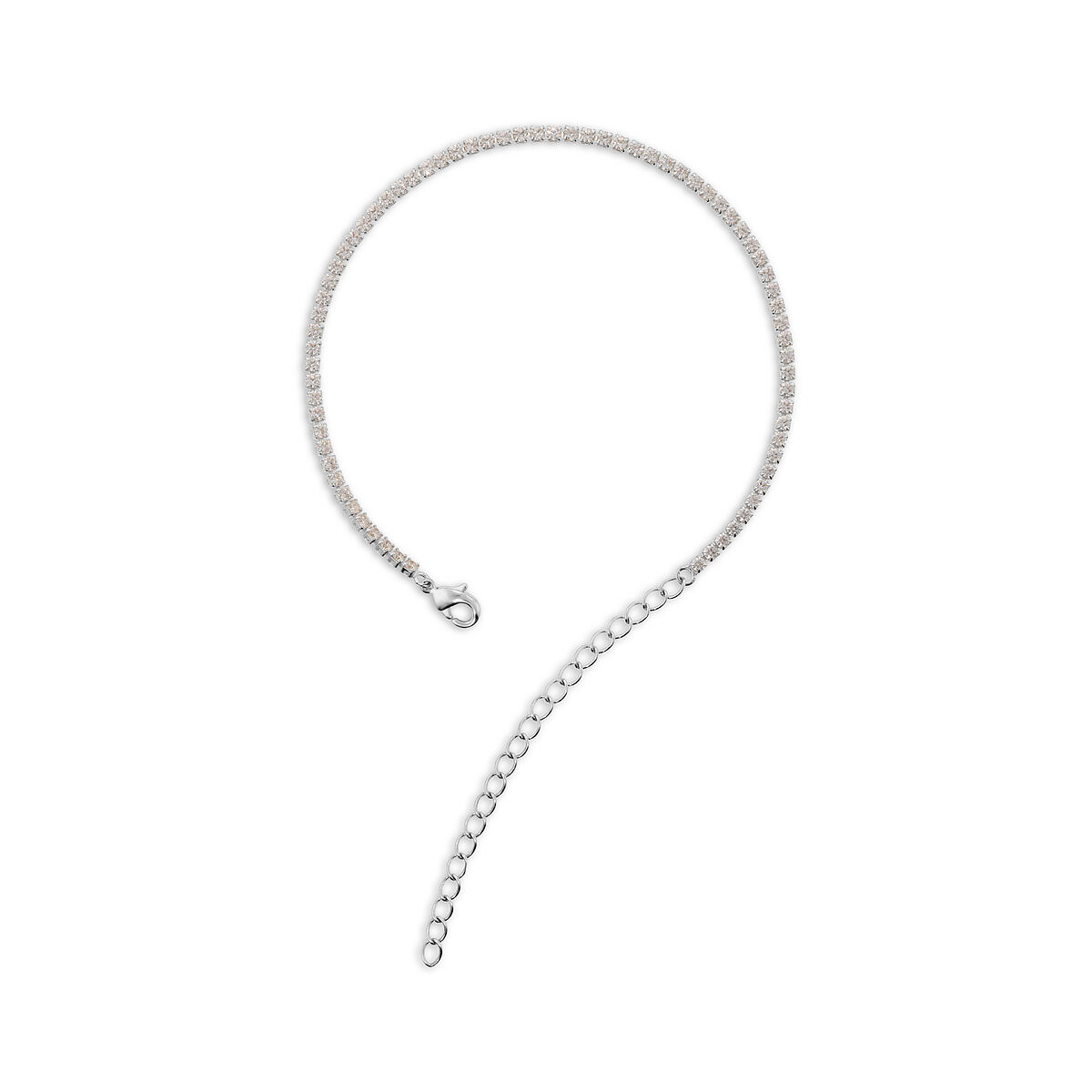 Cavigliera Tennis Regolabile In Argento Sterling Con Zirconi – Donna, Bracciale Per Caviglia Multicolore