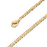 Cavigliera Mini Tennis con Pietre Bianche