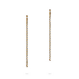 Orecchini Mini Tennis Lunghi Bianchi