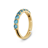 Anello Mini Tennis Regolabile con Zirconi Colorati