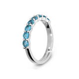 Anello Mini Tennis Regolabile con Zirconi Colorati