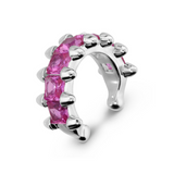 Ear Cuff con Zirconi Quadrati Colorati