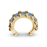 Ear Cuff con Zirconi Quadrati Colorati