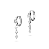 Orecchini Cerchietto con Pietre Pendenti