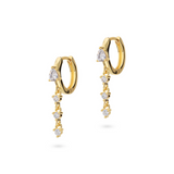 Orecchini Cerchietto con Pietre Pendenti