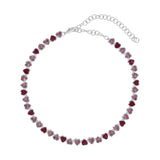 Collana Chocker Cuori di Luce Bianchi o Rosa