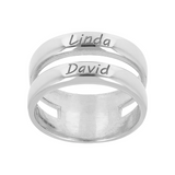 Two Band Ring with Engraved Names