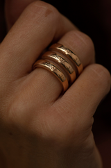 Three Band Ring with Engraved Names