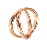 X Ring with Engraved Names