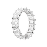 Baguette Ring with Large White and Colored Zirconia