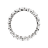 Baguette Ring with Large White and Colored Zirconia