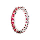 Tennis Veretta Ring with Colored Zirconia