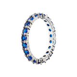 Tennis Veretta Ring with Colored Zirconia