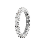 Tennis Veretta Ring with Colored Zirconia