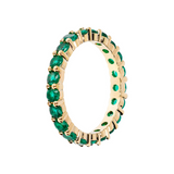 Tennis Veretta Ring with Colored Zirconia