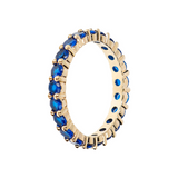 Tennis Veretta Ring with Colored Zirconia