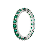 Tennis Veretta Ring with Colored Zirconia