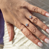 Adjustable Ring with Soft Chain and Central Zircon