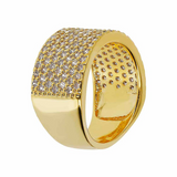 Band Ring with White Zircons