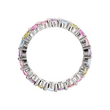 Pastel Rainbow Zirconia Tennis Ring