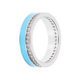 Ring with enamel and zirconia