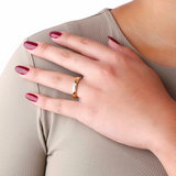 Band Ring with Diamond and Internal Engraving