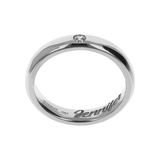 Band Ring with Diamond and Internal Engraving