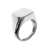 Smooth Square Pinky Chevalier Ring