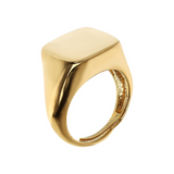 Smooth Square Pinky Chevalier Ring
