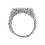 Round Dotted Pinky Chevalier Ring