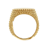 Round Dotted Pinky Chevalier Ring