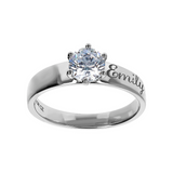 Solitaire Ring with Engraving