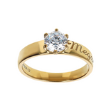 Solitaire Ring with Engraving