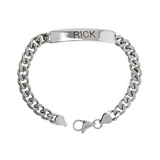 Men's Bracelet with Personalized Plate