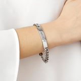 Men's Bracelet with Personalized Plate