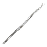 Men's Bracelet with Personalized Plate