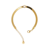 Snake bracelet with colored center