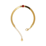 Snake bracelet with colored center