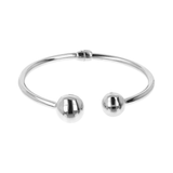 Double Sphere Bangle Bracelet
