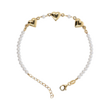 Pearls and Hearts Bracelet