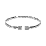 Semi-rigid bracelet with zirconia details
