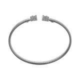 Semi-rigid bracelet with zirconia details