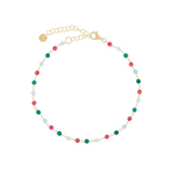 ANKLET with colored stones